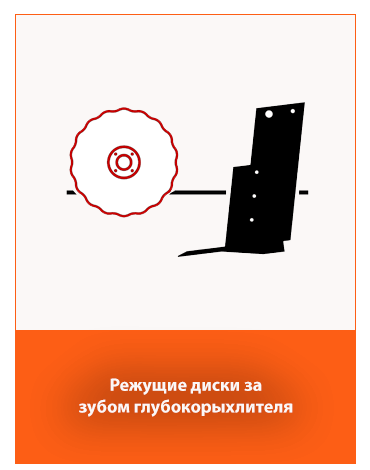 Нарезные диски перед зубом глубокорыхлителя от производителя сельскохозяйственной техники